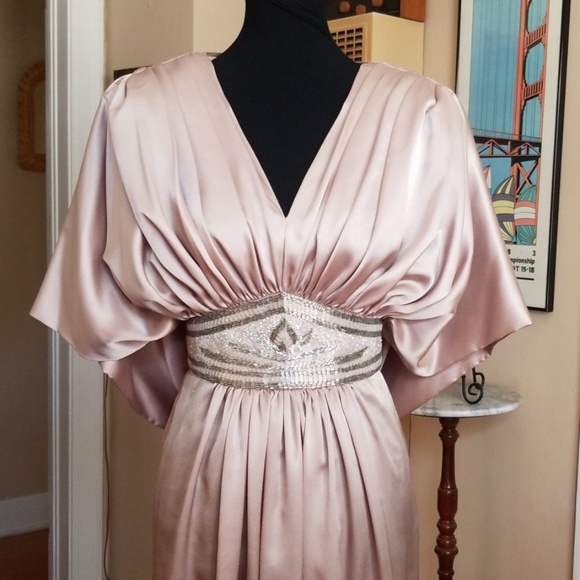 Vintage Dresses & Skirts - VTG Lillie Rubin Goddess Disco Silk Maxi Dress😍
